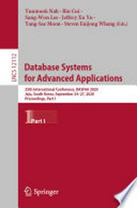 Database Systems for Advanced Applications: 25th International Conference, DASFAA 2020, Jeju, South Korea, September 24-27, 2020, Proceedings, Part I 