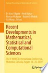 Recent Developments in Mathematical, Statistical and Computational Sciences: The V AMMCS International Conference, Waterloo, Canada, August 18–23, 2019 /
