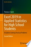 Excel 2019 in Applied Statistics for High School Students: A Guide to Solving Practical Problems /