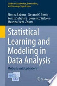 Statistical Learning and Modeling in Data Analysis: Methods and Applications /