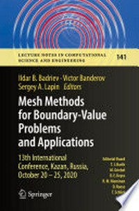 Mesh Methods for Boundary-Value Problems and Applications: 13th International Conference, Kazan, Russia, October 20-25, 2020 /