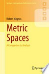 Metric Spaces: A Companion to Analysis /