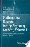 Mathematics Research for the Beginning Student, Volume 1: Accessible Projects for Students Before Calculus /