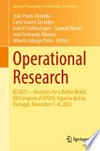 Operational Research: IO 2021—Analytics for a Better World. XXI Congress of APDIO, Figueira da Foz, Portugal, November 7–8, 2021 /