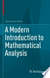 A Modern Introduction to Mathematical Analysis