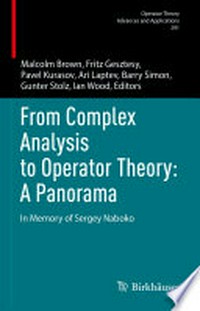 From Complex Analysis to Operator Theory: A Panorama: In Memory of Sergey Naboko /