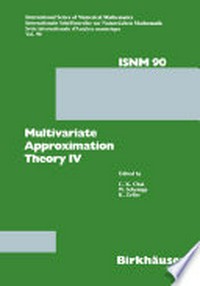 Multivariate Approximation Theory IV: Proceedings of the Conference at the Mathematical Research Institute at Oberwolfach, Black Forest, February 12–18, 1989 