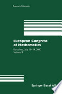 European Congress of Mathematics: Barcelona, July 10–14, 2000 Volume II 