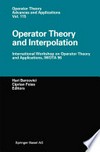 Operator Theory and Interpolation: International Workshop on Operator Theory and Applications, IWOTA 96 