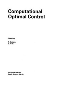 Computational Optimal Control