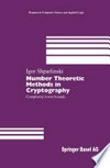Number Theoretic Methods in Cryptography: Complexity lower bounds 