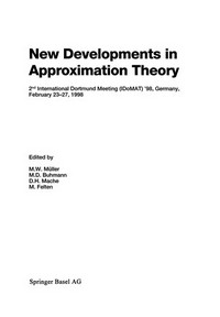 New Developments in Approximation Theory: 2nd International Dortmund Meeting (IDoMAT) ’98, Germany, February 23–27, 1998 