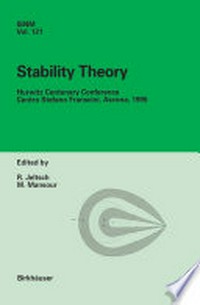 Stability Theory: Hurwitz Centenary Conference Centro Stefano Franscini, Ascona, 1995 /