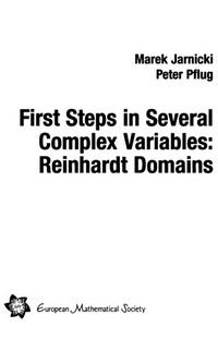First steps in several complex variables: Reinhardt domains