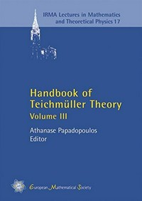 Handbook of Teichmüller theory. Volume III