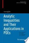 Analytic Inequalities and Their Applications in PDEs