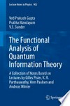 The functional analysis of quantum information theory: a collection of notes based on Lectures by Gilles Pisier, K. R. Parthasarathy, Vern Paulsen and Andreas Winter