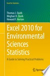 Excel 2010 for Environmental Sciences Statistics: A Guide to Solving Practical Problems 