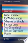 Error Estimates for Well-Balanced Schemes on Simple Balance Laws: One-Dimensional Position-Dependent Models /