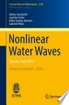 Nonlinear Water Waves: Cetraro, Italy 2013 