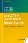 Excel 2016 for Environmental Sciences Statistics: A Guide to Solving Practical Problems /