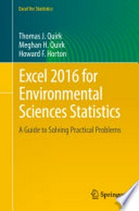 Excel 2016 for Environmental Sciences Statistics: A Guide to Solving Practical Problems /