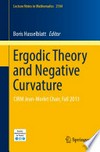Ergodic Theory and Negative Curvature: CIRM Jean-Morlet Chair, Fall 2013 