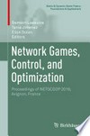 Network Games, Control, and Optimization: Proceedings of NETGCOOP 2016, Avignon, France 