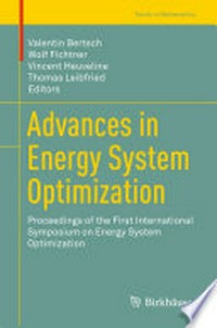 Advances in Energy System Optimization: Proceedings of the first International Symposium on Energy System Optimization /