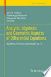 Analytic, Algebraic and Geometric Aspects of Differential Equations: Będlewo, Poland, September 2015