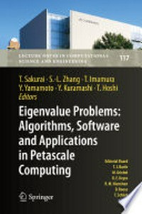 Eigenvalue Problems: Algorithms, Software and Applications in Petascale Computing: EPASA 2015, Tsukuba, Japan, September 2015