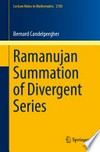 Ramanujan Summation of Divergent Series 