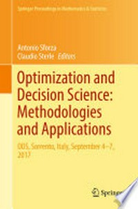 Optimization and Decision Science: Methodologies and Applications: ODS, Sorrento, Italy, September 4-7, 2017 