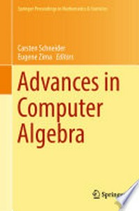 Advances in Computer Algebra: In Honour of Sergei Abramov's' 70th Birthday, WWCA 2016, Waterloo, Ontario, Canada 