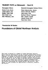 Foundations of global nonlinear analysis 