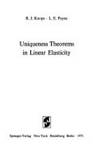 Uniqueness theorems in linear elasticity /