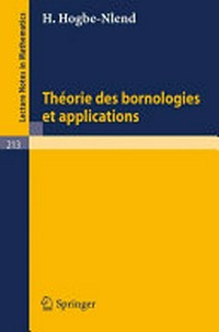 Theorie des bornologies et applications
