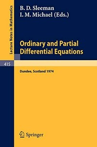 Ordinary and partial differential equations: proceedings