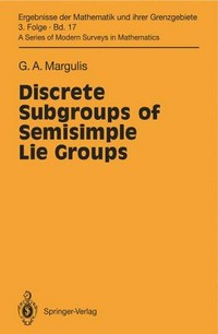 Discrete subgroups of semisimple lie groups