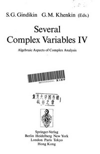 Several complex variables IV: algebraic aspects of complex analysis /