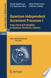 Quantum Independent Increment Processes I: From Classical Probability to Quantum Stochastic Calculus