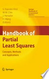 Handbook of Partial Least Squares: Concepts, Methods and Applications