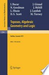 Toposes, Algebraic Geometry and Logic: Dalhousie University, Halifax, January 16–19, 1971 