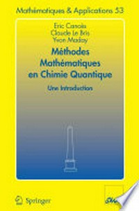Méthodes mathématiques en chimie quantique Une introduction