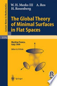 The Global Theory of Minimal Surfaces in Flat Spaces: Lectures given at the 2nd Session of the Centro Internazionale Matematico Estivo (C.I.M.E.) held in Martina Franca, Italy July 7-14, 1999 