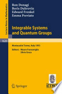 Integrable Systems and Quantum Groups: Lectures given at the 1st Session of the Centro Internazionale Matematico Estivo (C.I.M.E.) held in Montecatini Terme, Italy, June 14–22, 1993 