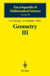 Geometry III: theory of surfaces