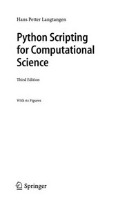 Python scripting for computational science 