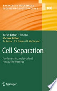 Cell separation: Fundamentals, Analytical and Preparative Methods