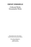 Ernst Zermelo - Collected Works/Gesammelte Werke: Volume I - Set Theory, Miscellanea / Band I - Mengenlehre, Varia 